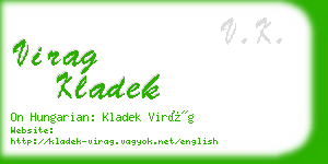 virag kladek business card